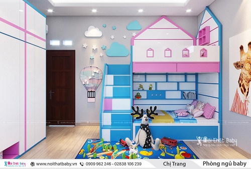 Giường tầng cho bé đa năng - BBP44